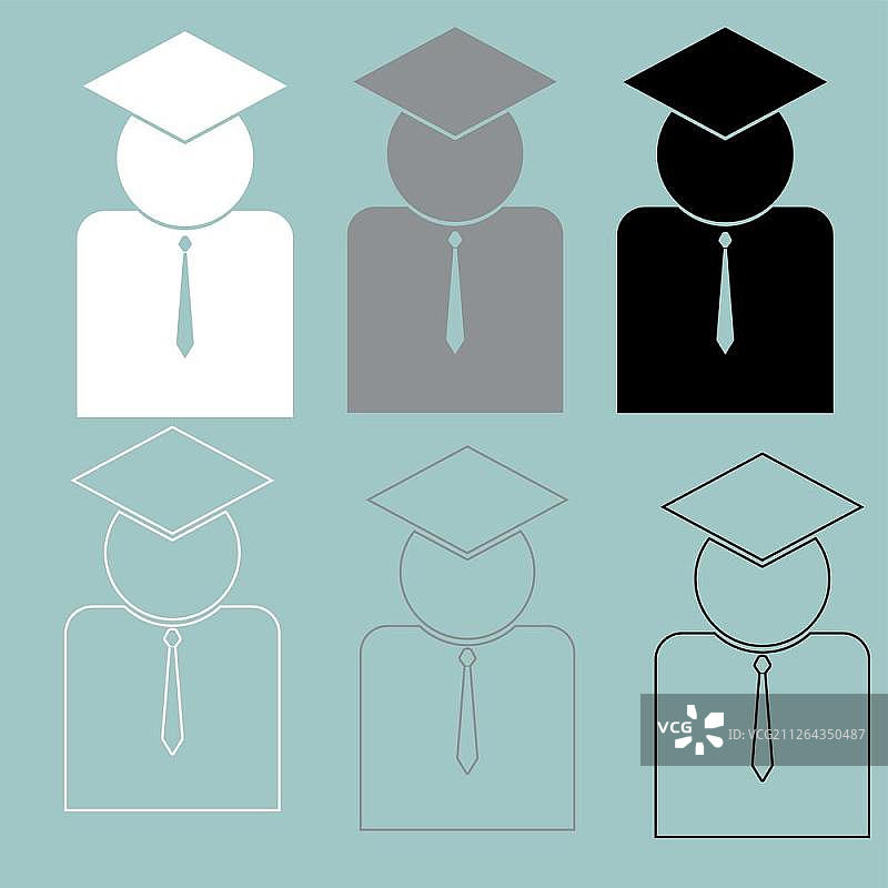 系领带的教师或科学家图标图片素材