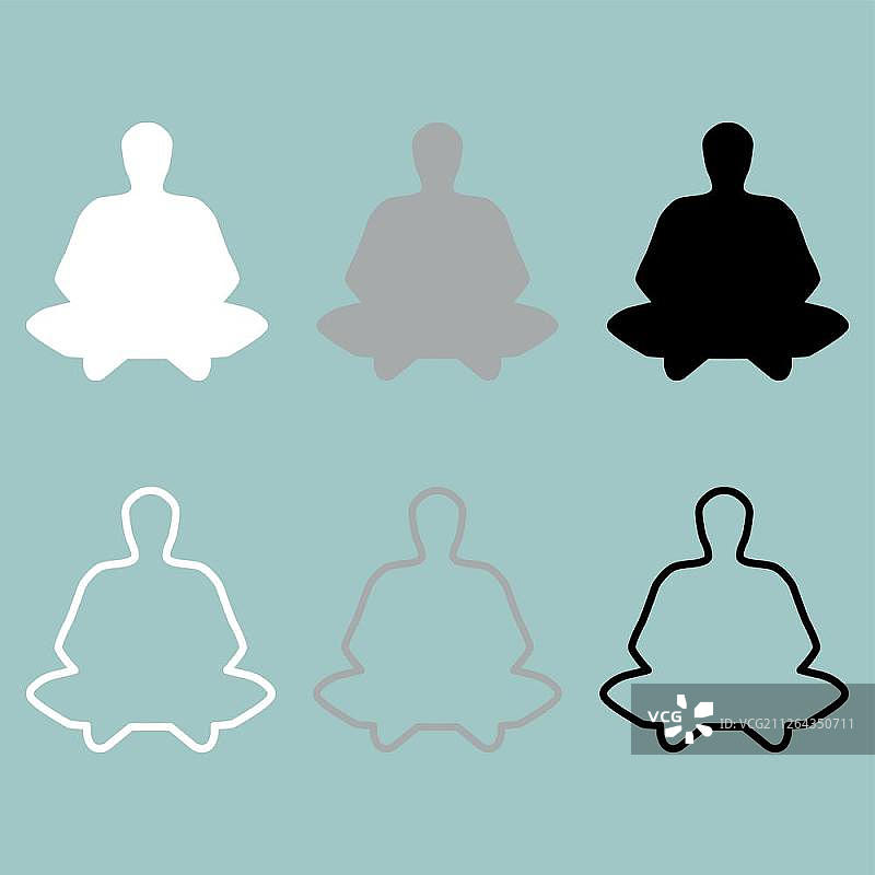 冥想之人图标图片素材