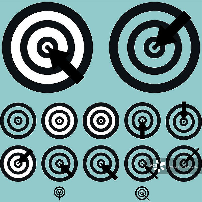 带有箭的黑色靶子图片素材