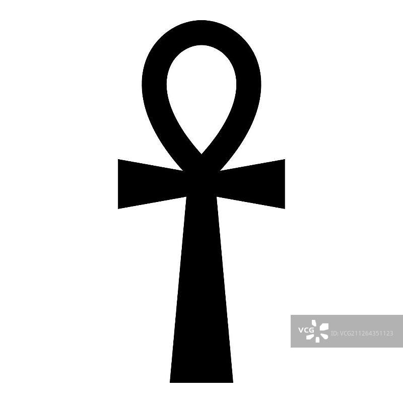 科普特十字架安卡图标黑色图片素材