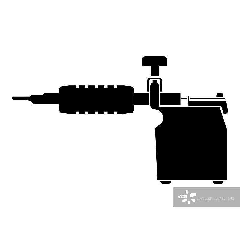 纹身机图标黑色矢量图图片素材