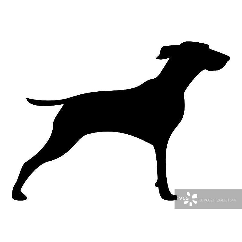 猎犬图标黑色矢量图图片素材