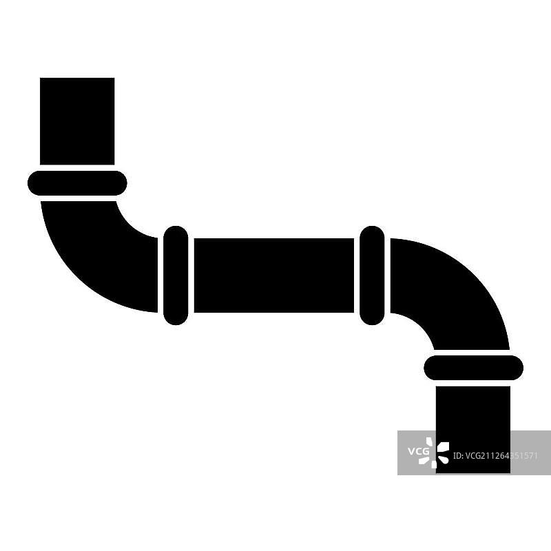 黑色管道图标矢量扁平简约图图片素材