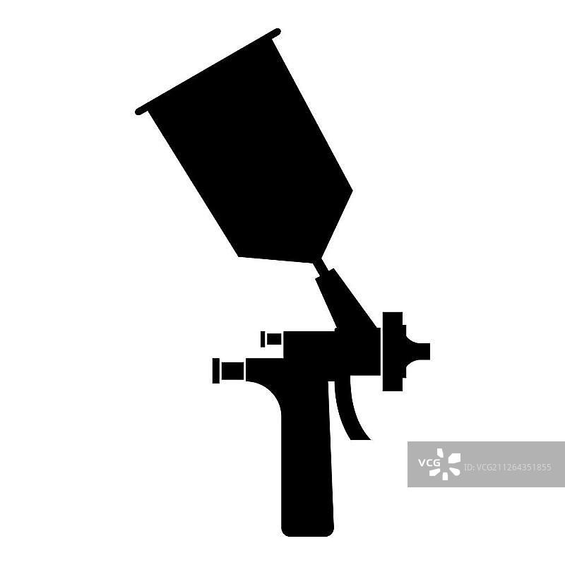 黑色喷漆图标矢量图（扁平简约风格）图片素材