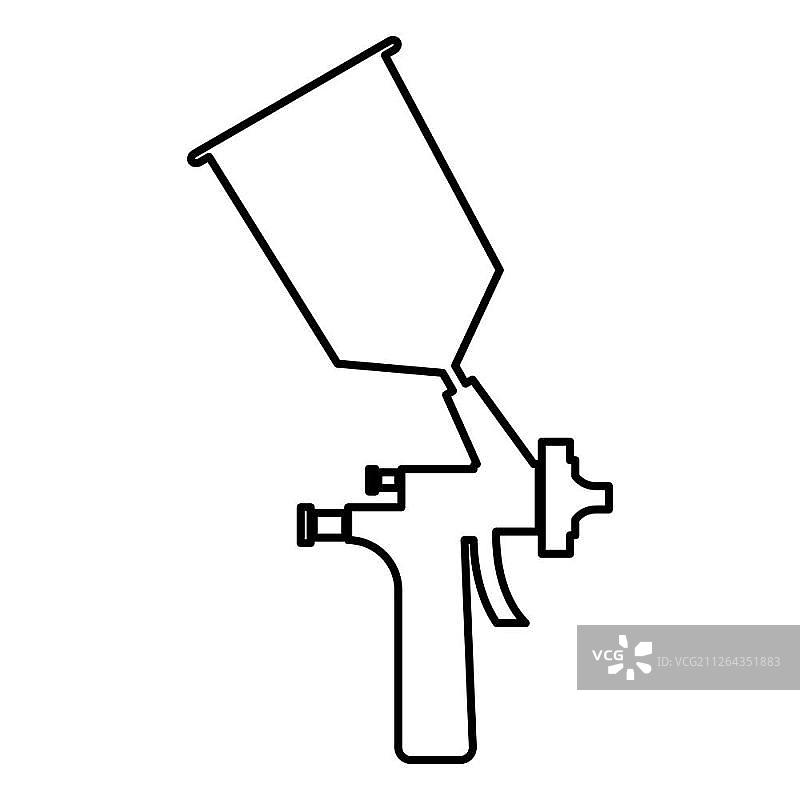 黑色喷漆图标矢量图（扁平简约风格）图片素材