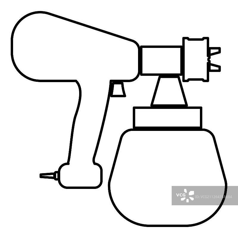 黑色喷漆图标矢量图（扁平简约风格）图片素材