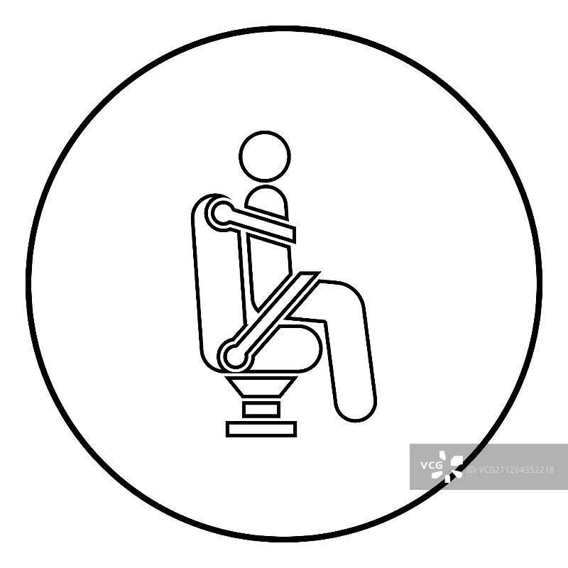 系安全带的男人图片素材