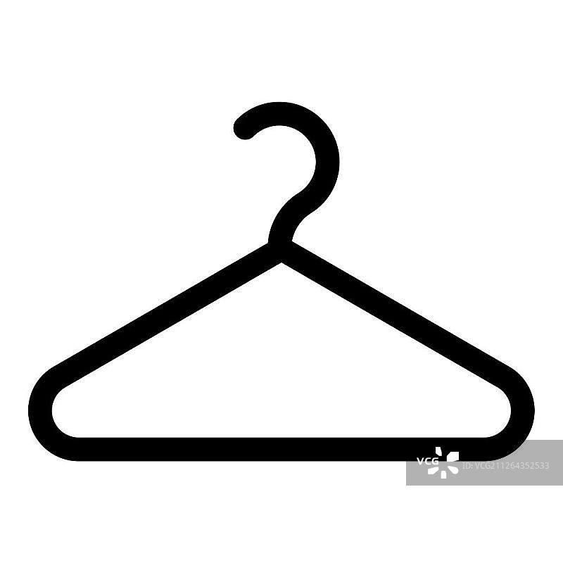 衣架图标黑色矢量图扁平风格简约图片图片素材