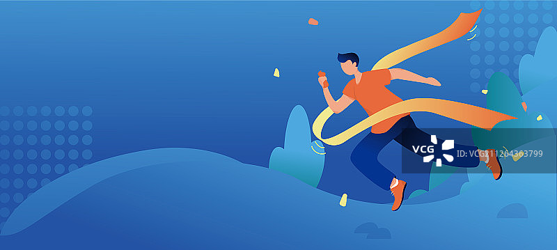 奔跑获奖的男子图片素材