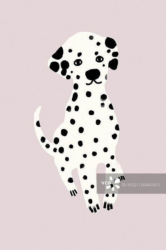 大麦町犬斑点狗插图图片素材