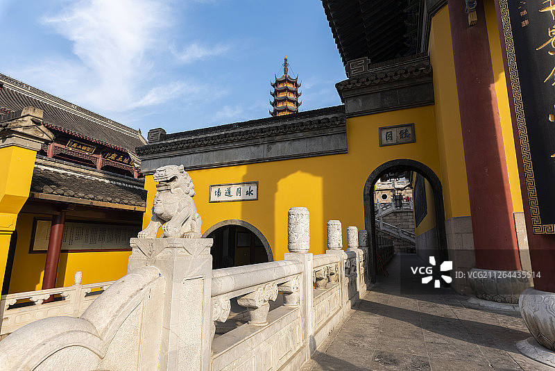 镇江金山寺中国古建筑景观图片素材