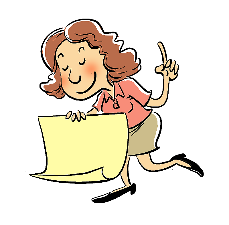 拿着纸的女人图片素材