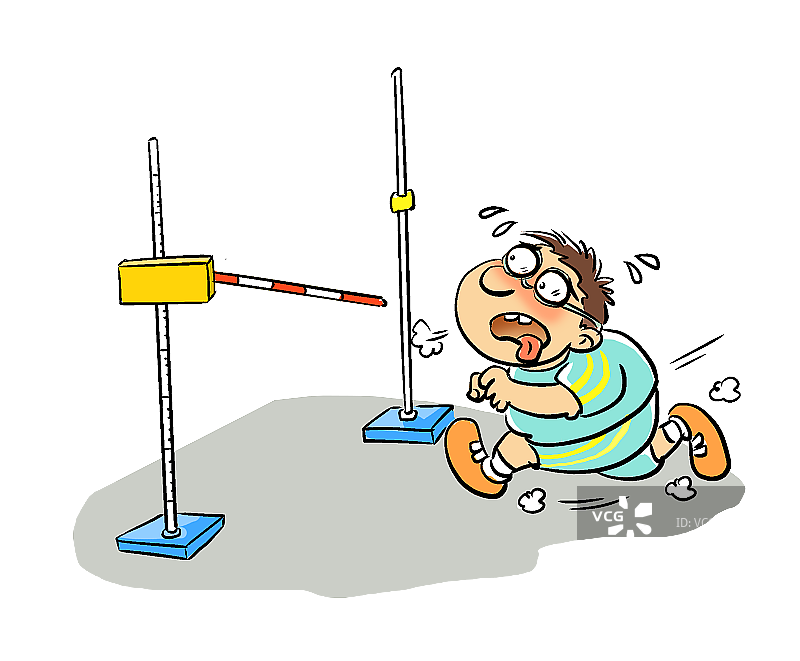 跳高的胖子图片素材