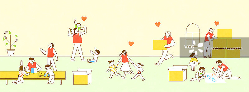 爱心分享协会概念插画006图片素材