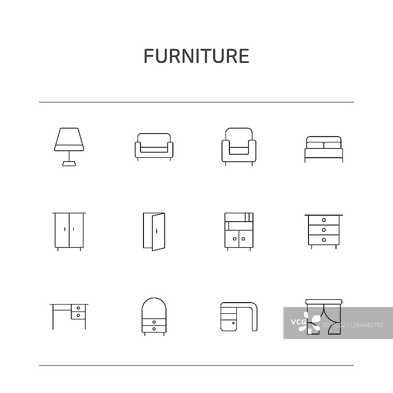 细线条图标插图006图片素材