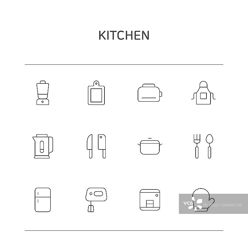 细线条图标插图012图片素材