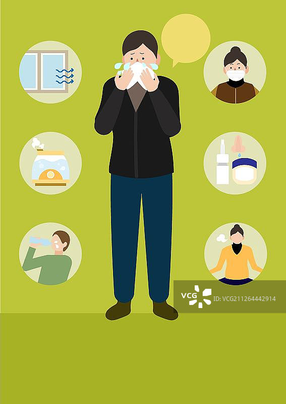 冬季医疗保健插画011图片素材