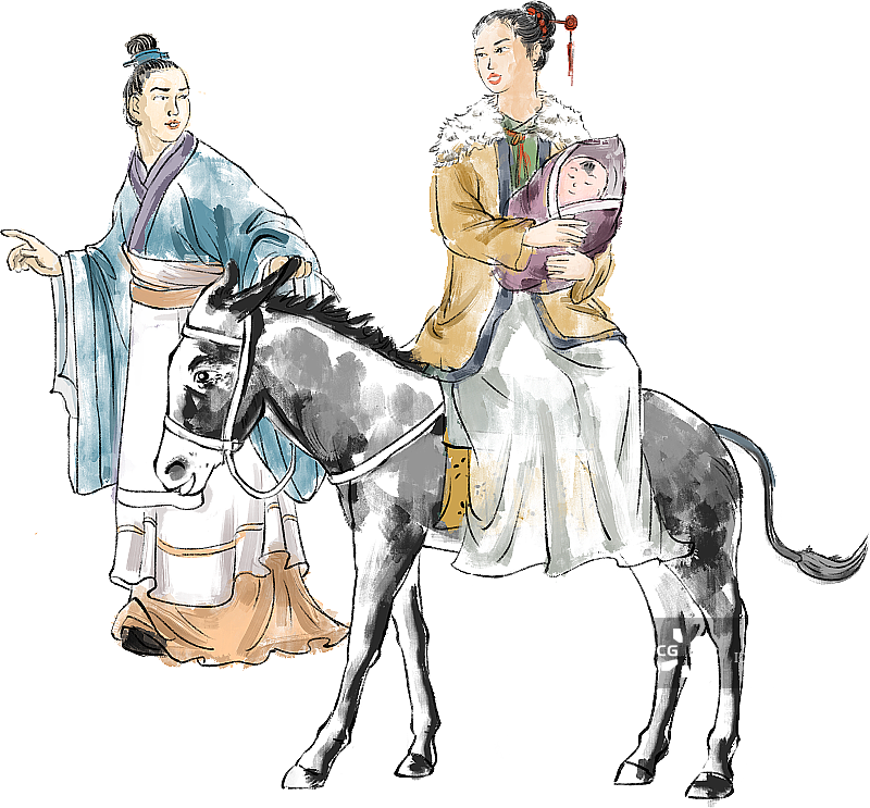 古代回娘家图片素材