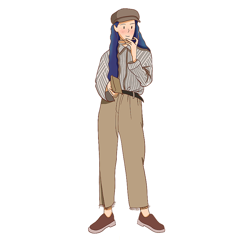 戴眼镜的女生图片素材