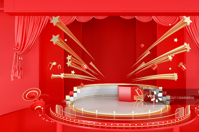 3D抽象舞台图片素材