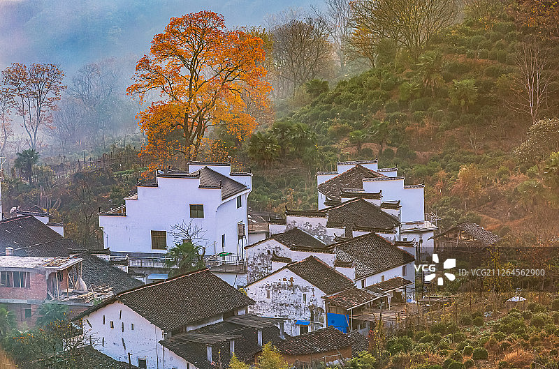 江西婺源石城村风光图片素材