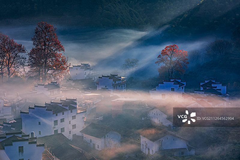 江西婺源石城村风光图片素材