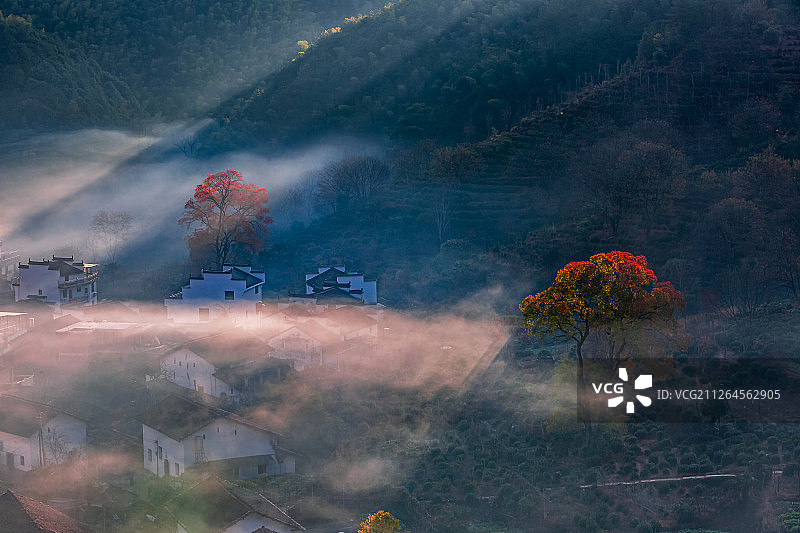 江西婺源石城村风光图片素材