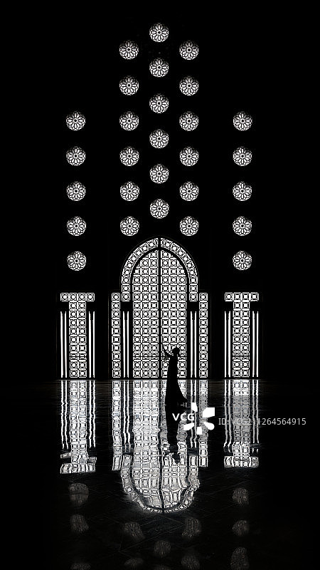 哈桑二世清真寺的窗口图片素材