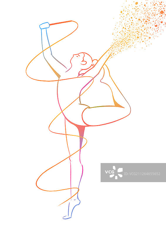 会艺术体操带操图片素材