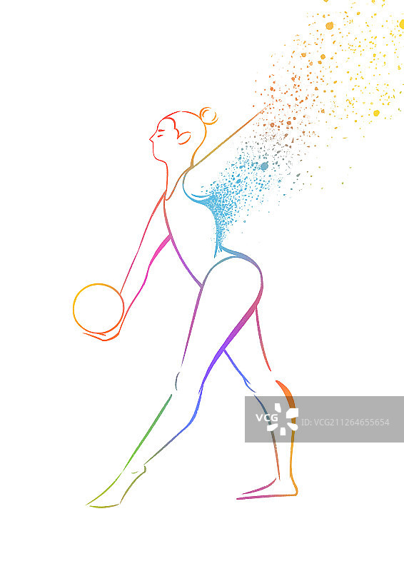 会艺术体操球操图片素材