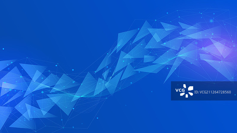 科技风格渐变蓝色抽象几何图形背景图片素材