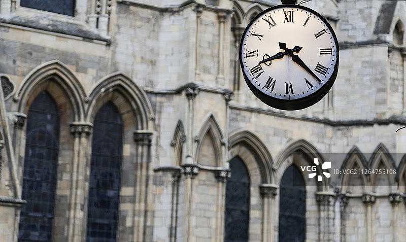 英国约克街头钟表图片素材