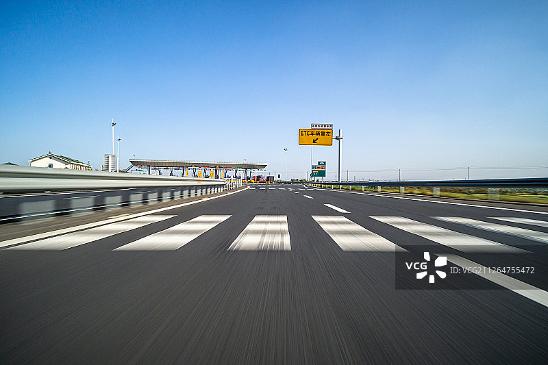 高速公路收费站图片素材