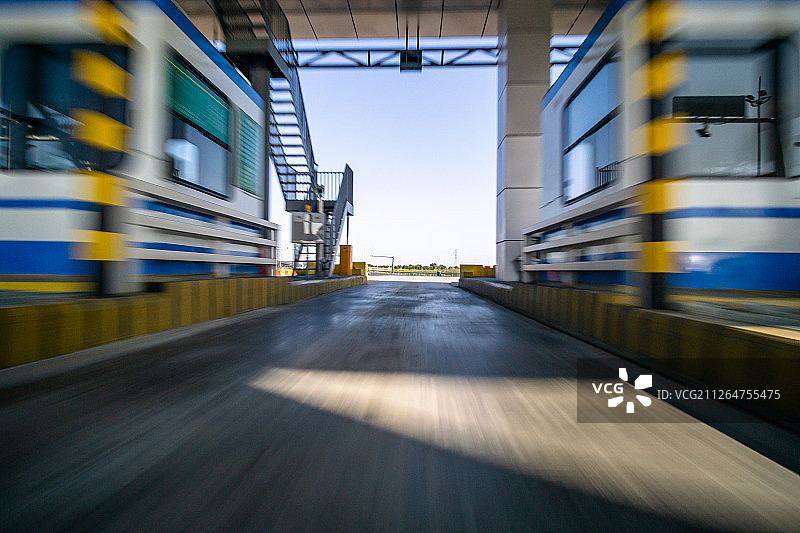 高速公路收费站图片素材