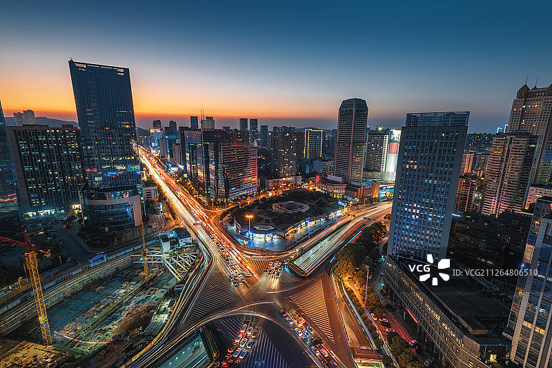 长沙市芙蓉广场夜景图片素材