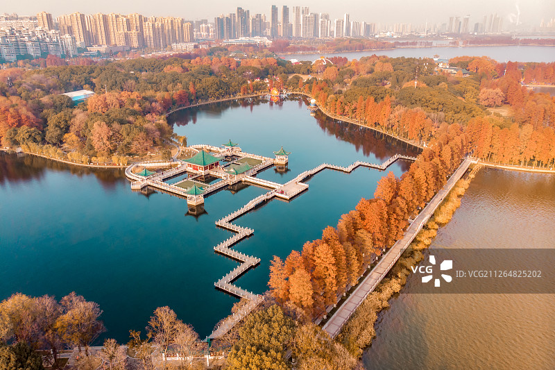 武汉东湖听涛风景区风光图片素材