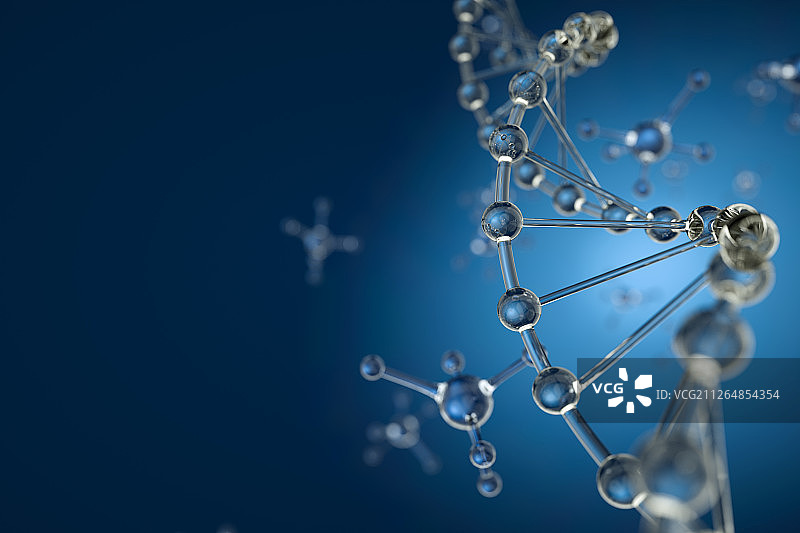 三维DNA分子结构模型图片素材