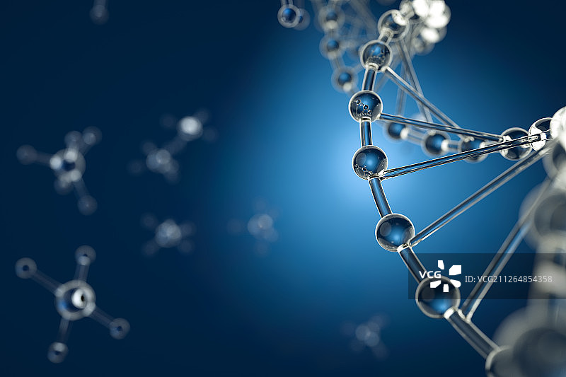 三维DNA分子结构模型图片素材