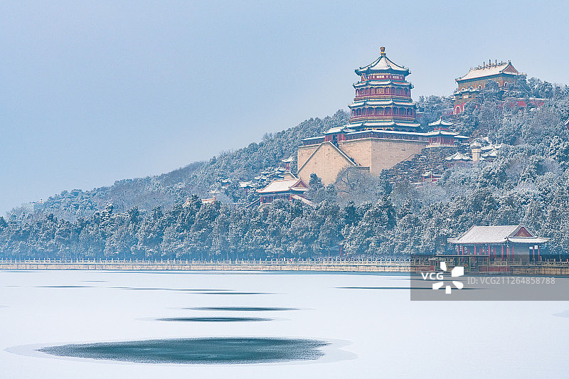 北京冬天的颐和园图片素材
