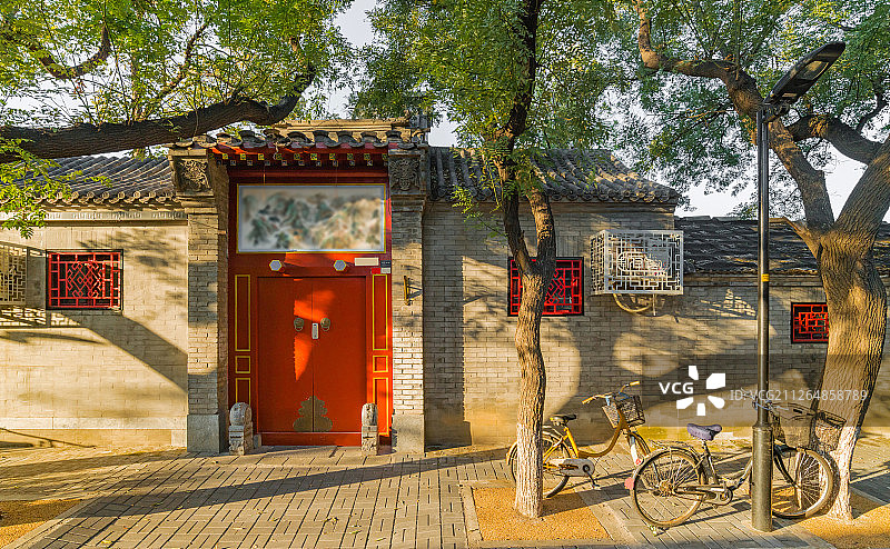 北京胡同四合院图片素材