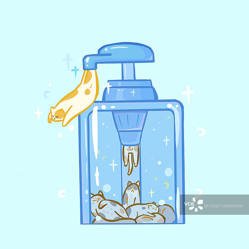 猫的创意贴纸图片素材