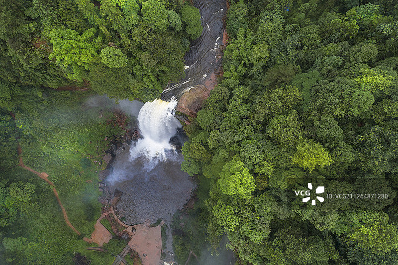 水口寺的瀑布图片素材