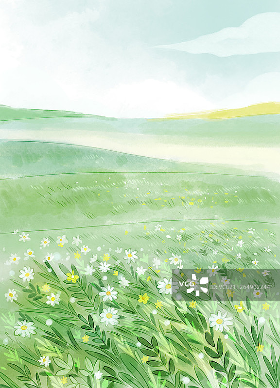 24节气春分水墨插画图片素材