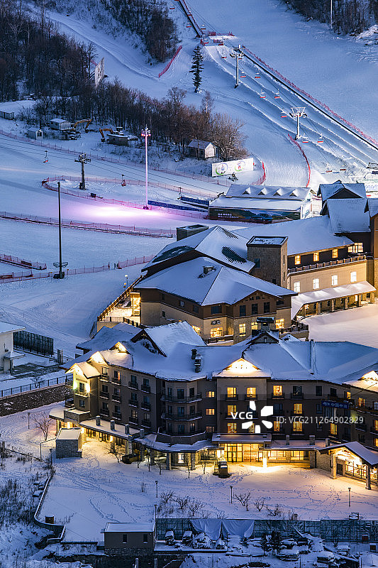 北大湖夜景图片素材