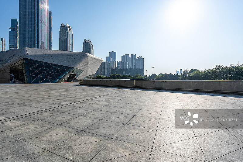 城市天际线与城市广场图片素材