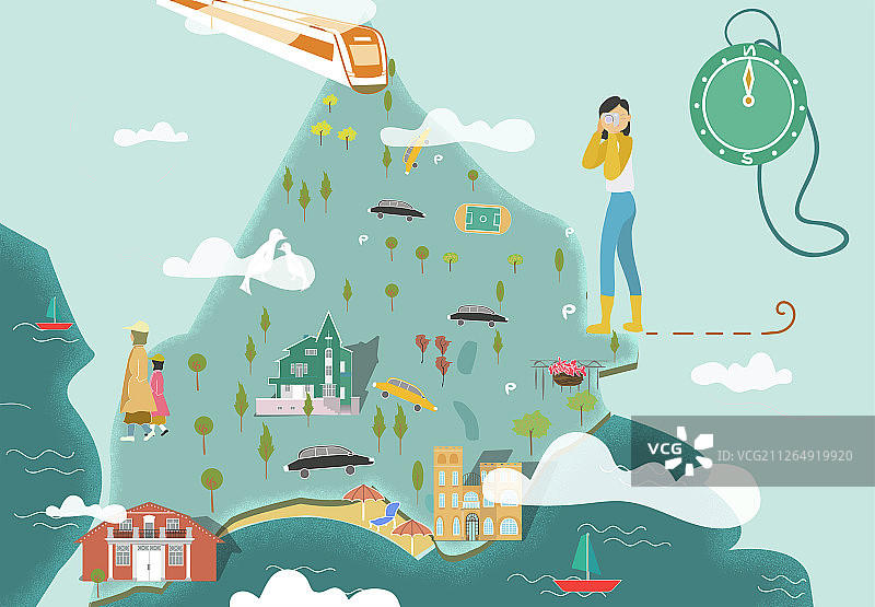 青岛八大关地图图片素材