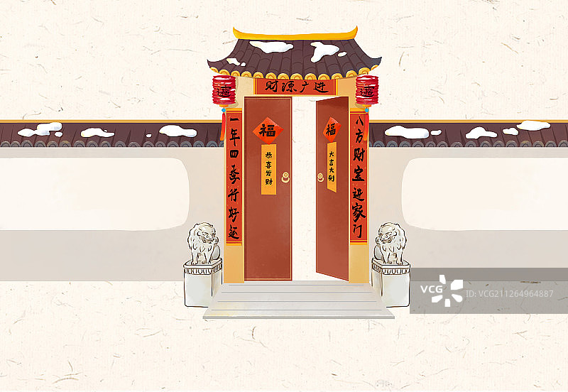 宅院大门图片素材