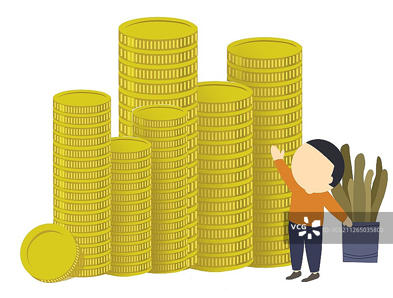 金币收益财富象征图片素材