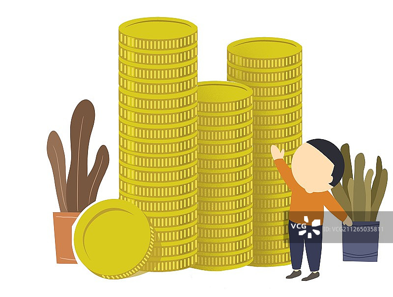 金币收益财富象征图片素材