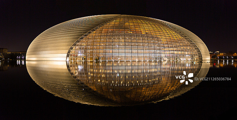 国家大剧院夜景图片素材